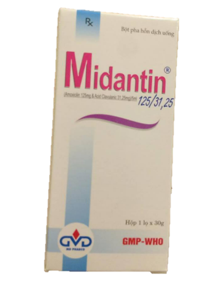 Midantin 125/31,25 (Amoxicillin + Clavulanate)