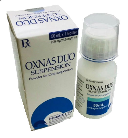 Oxnas Duo suspension (Amoxicillin + Clavulanate)