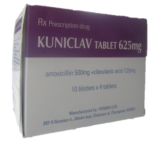Kuniclav Tablet 625mg (Amoxicillin + Clavulanate)