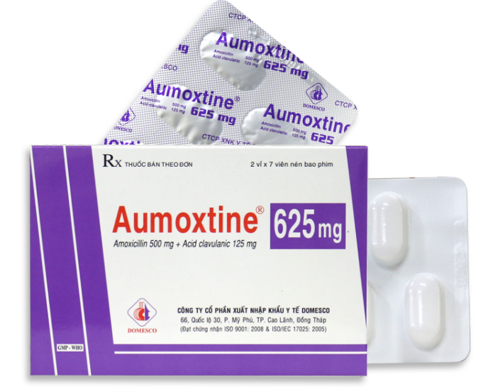 Aumoxtine 625 mg (Amoxicillin + Clavulanate)