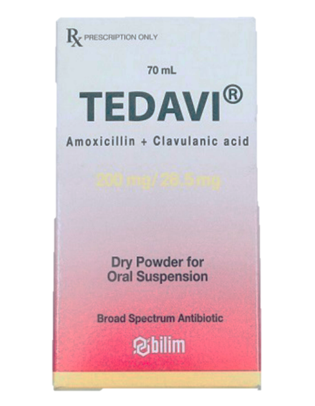 Tedavi 200/28.5mg (Amoxicillin + Clavulanate)