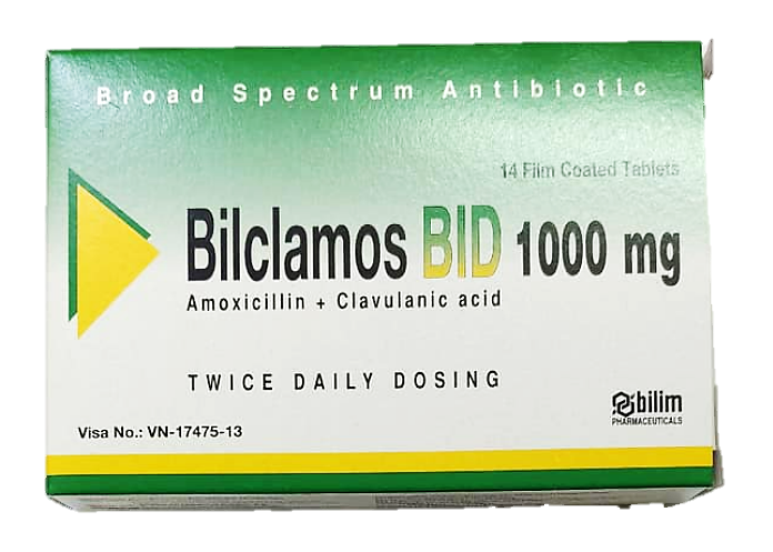Bilclamos BID 1000mg (Amoxicillin + Clavulanate)