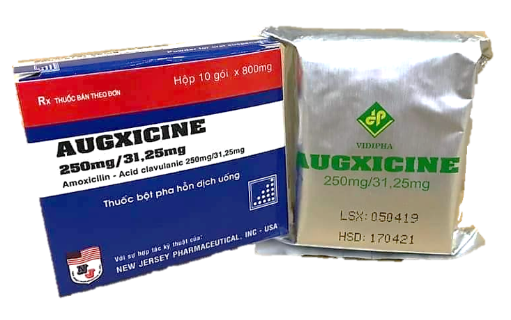 Augxicine 250mg/31,25mg (Amoxicillin + Clavulanate)
