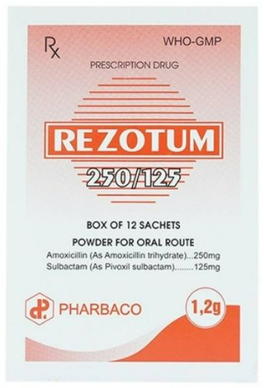 Rezotum 250/125 (Amoxicillin + Sulbactam)