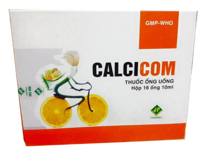 Calcicom (Calcium glucoheptonate + Vitamin C + Vitamin D2 + Vitamin PP)
