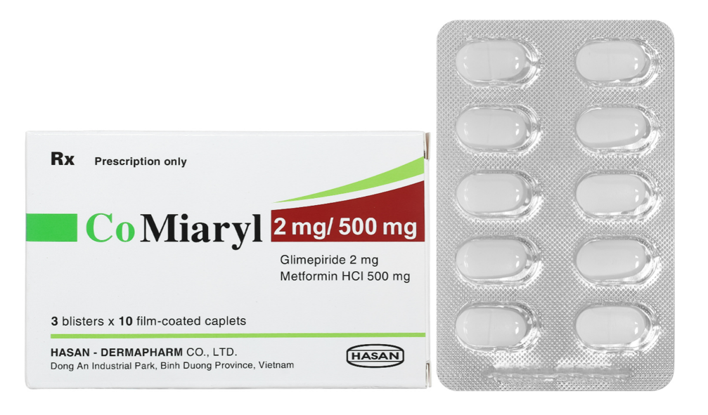 Comiaryl 2mg/500mg (Glimepiride + Metformin)