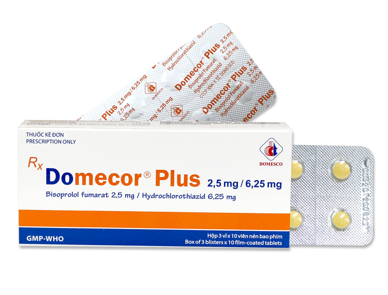 Domecor Plus 2,5mg/6,25mg (Bisoprolol + Hydrochlorothiazide)