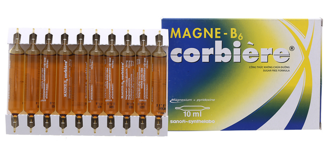 Dung dịch uống MAGNE-B6 corbière (Magnesium + Pyridoxine)