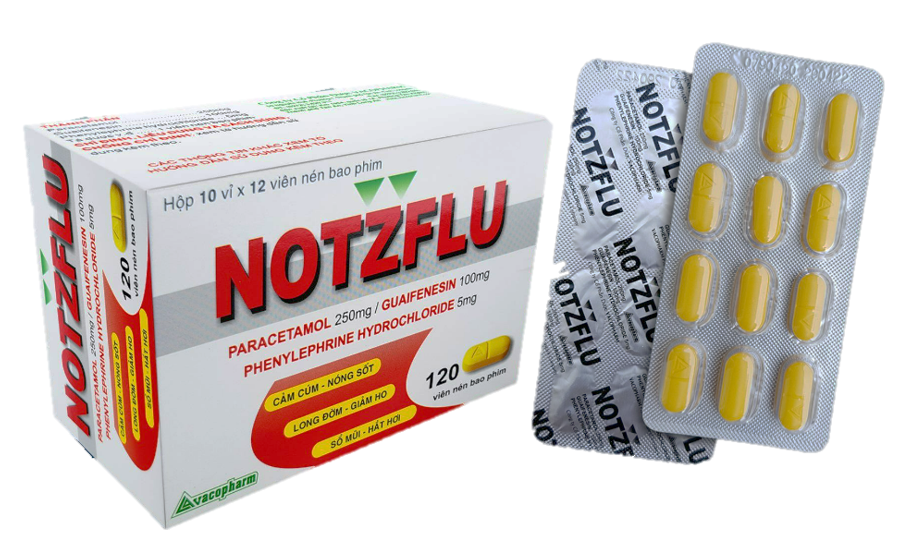 Notzflu (Guaifenesin + Paracetamol + Phenylephrine)