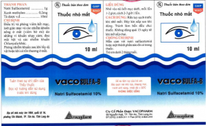 Vacosulfa-B (Sodium sulfacetamide + Xanh Methylen (Methylen Blue))