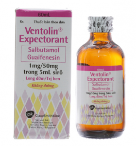 Ventolin Expectorant (Guaifenesin + Salbutamol)