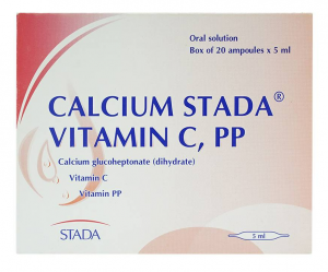 Calcium STADA Vitamin C, PP 5ml (Calcium glucoheptonate + Vitamin C + Vitamin PP)