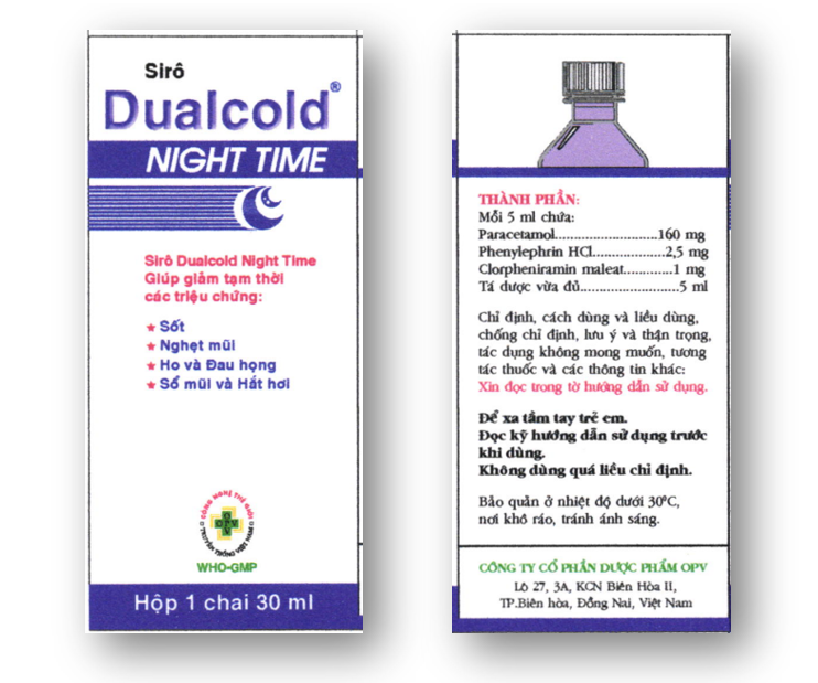 Dualcold Night time (Chlorpheniramine + Paracetamol + Phenylephrine)