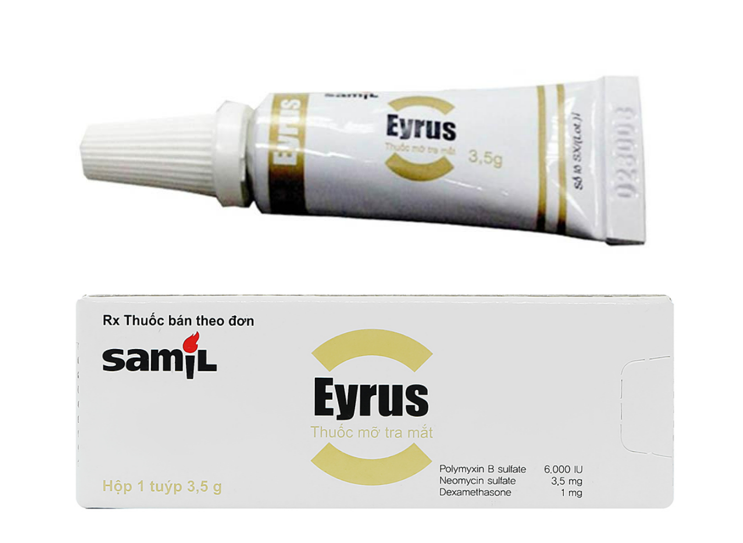 Eyrus Ophthalmic Ointment (Dexamethasone + Neomycin + Polymyxin B)