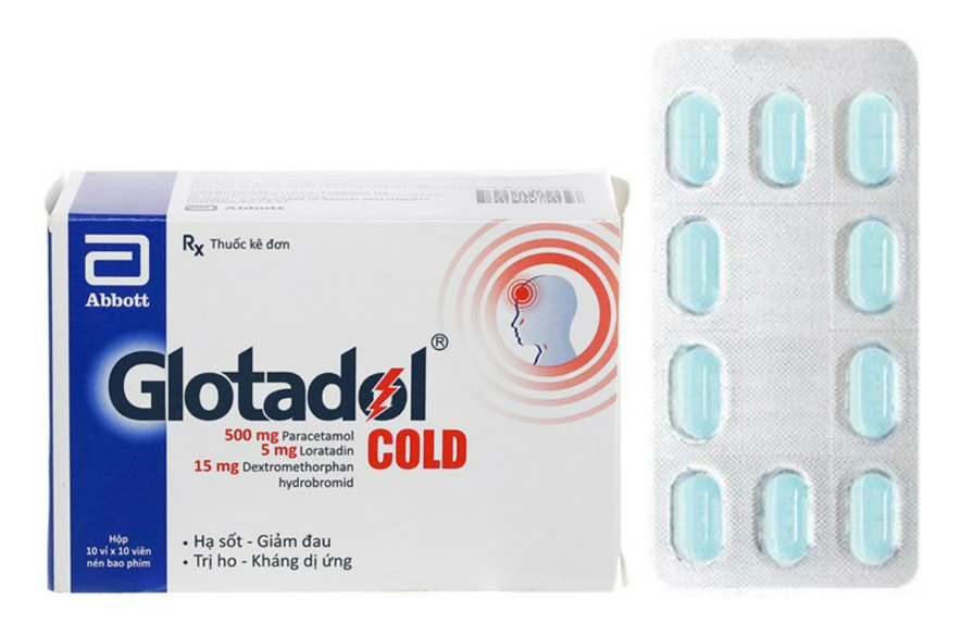 Glotadol cold (Dextromethorphan + Loratadine + Paracetamol)