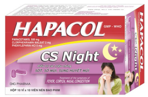 Hapacol CS Night (Chlorpheniramine + Paracetamol + Phenylephrine)