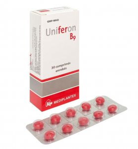 Uniferon B9 (Ferrous sulfate + Folic acid)