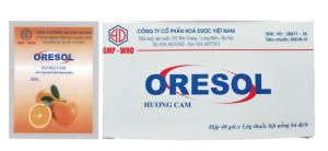 Oresol hương cam (Glucose khan + Sodium chloride + Sodium citrate + Potassium chloride…)