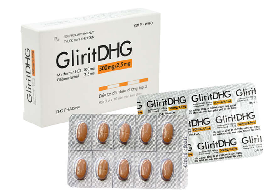 GliritDHG 500 mg/2,5mg (Glibenclamide + Metformin)