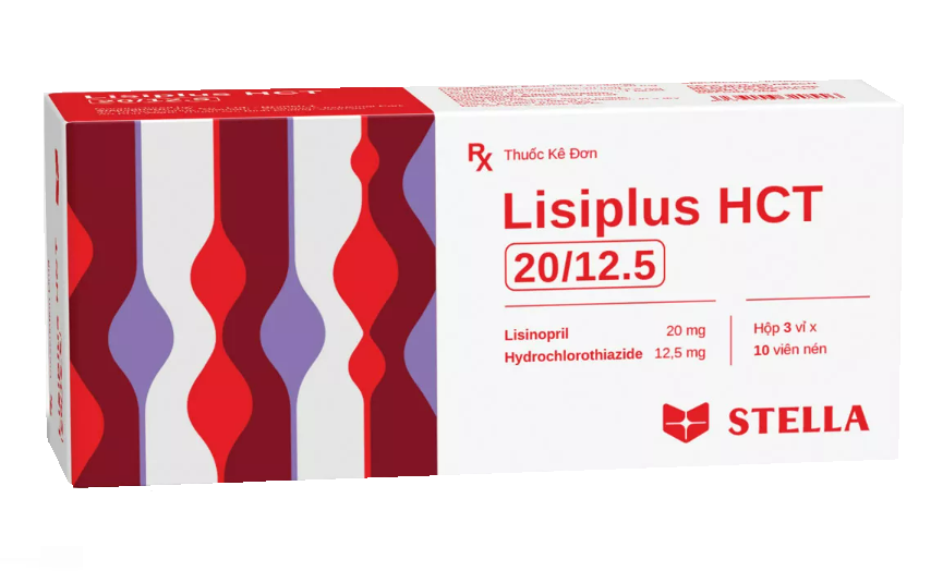 Lisiplus HCT 20/12.5 (Hydrochlorothiazide + Lisinopril)