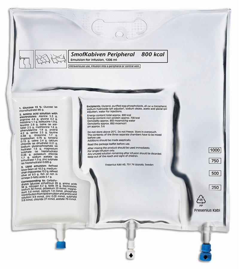 Smofkabiven Peripheral (Amino acid + Glucose + Lipid (+ Điện giải))
