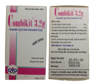Combikit 3,2g (Clavulanat + Ticarcillin)