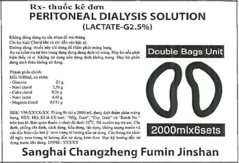 Peritoneal Dialysis solution (Lactate-G 1.5%) (Dung dịch thẩm phân màng bụng)