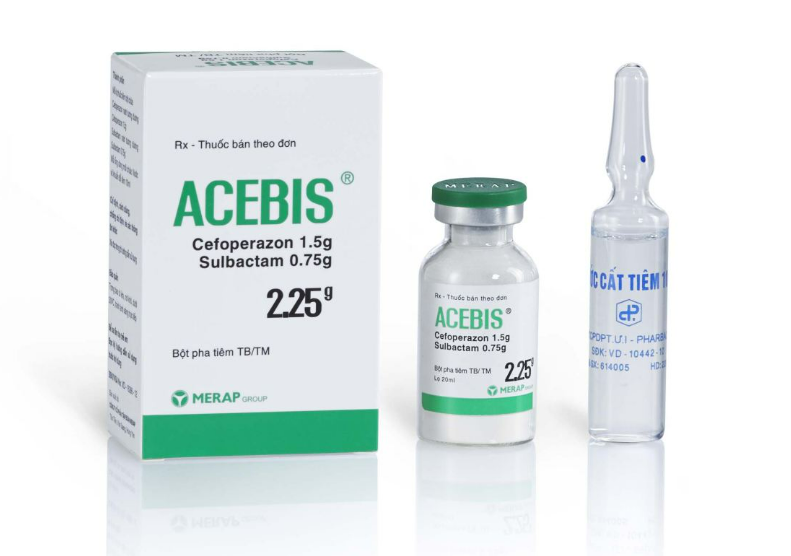 Acebis 2.25g (Cefoperazone + Sulbactam)