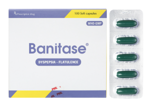 Banitase (Bromelain + Dehydrocholic acid + Pancreatin + Simethicone + Trimebutine)