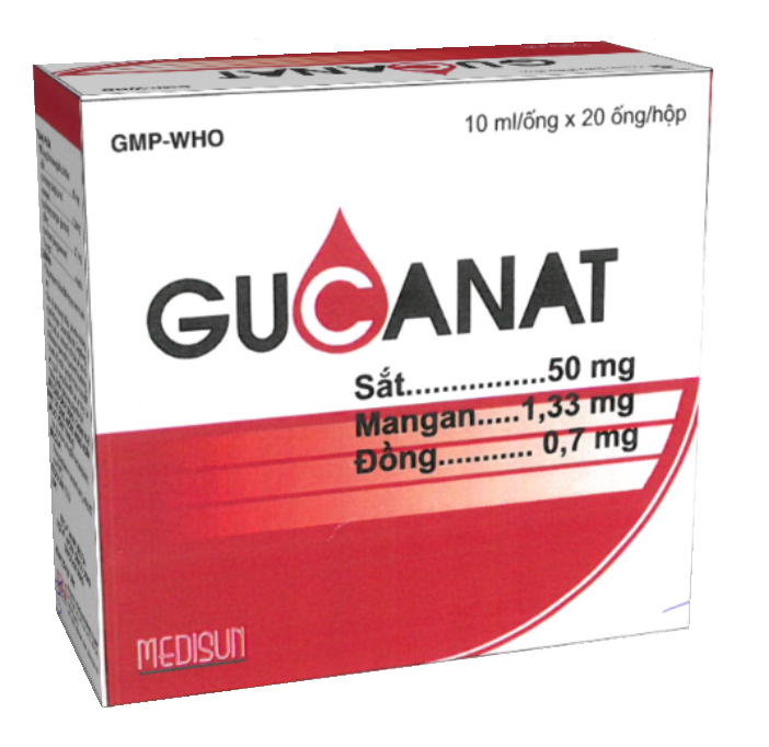 Gucanat (Đồng gluconat + Mangan gluconat + Sắt gluconat)
