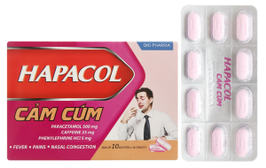 Hapacol cảm cúm (Caffeine + Paracetamol + Phenylephrine)