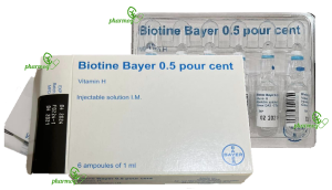 Biotine Bayer 0.5 pour cent 5mg (Bayer)